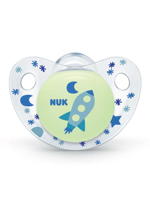 NUK® Cute-as-a-Button Glow-in-the-Dark Pacifiers Product Image 1 of 5
