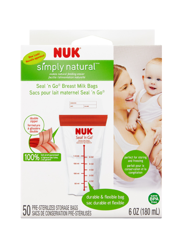 NUK® Simply Natural™ Seal n’ Go® Breast Milk Bags Product Image 1 of 3