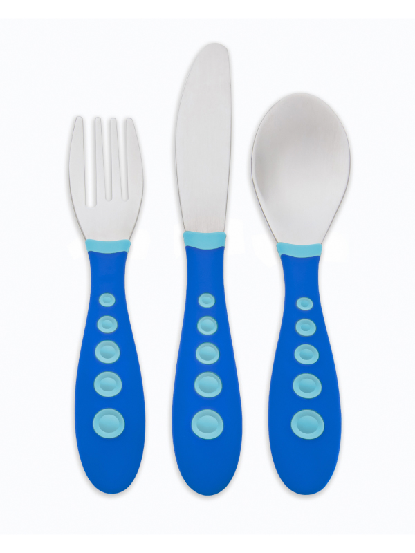 First Essentials™ by NUK® Kiddy Cutlery Fork, Knife & Spoon Set, Stainless Steel Product Image 2 of 3