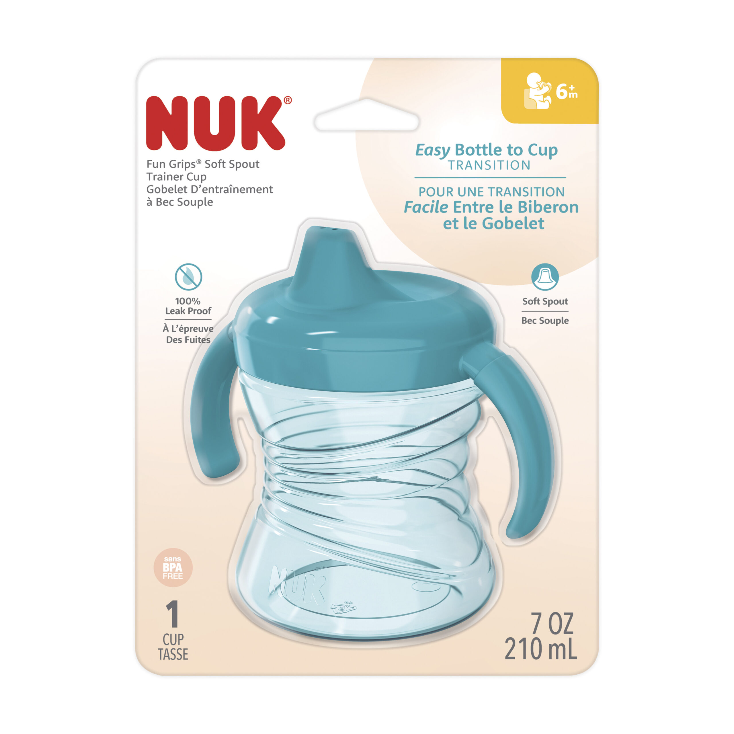 NUK® Fun Grips Hard Spout Sippy Cup, 10OZ Product Image 3 of 7