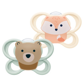 NUK Perfect Match Air Pacifier, Size 0, 2pk – Fox/Bear Product Image 1 of 5