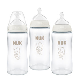 NUK First Choice Glass Bottle, 8oz, 3pk – Seahorse Product Image 1 of 6
