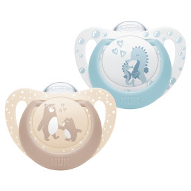 NUK First Choice Classic Pacifier, Size 1, 2pk – Bear/Seahorse Product Image 1 of 6