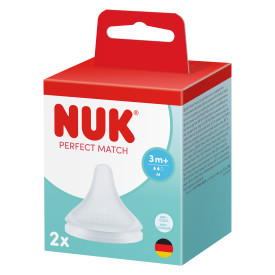 NUK Perfect Match Nipple, Medium Flow, 2pk Product Image 7 of 8